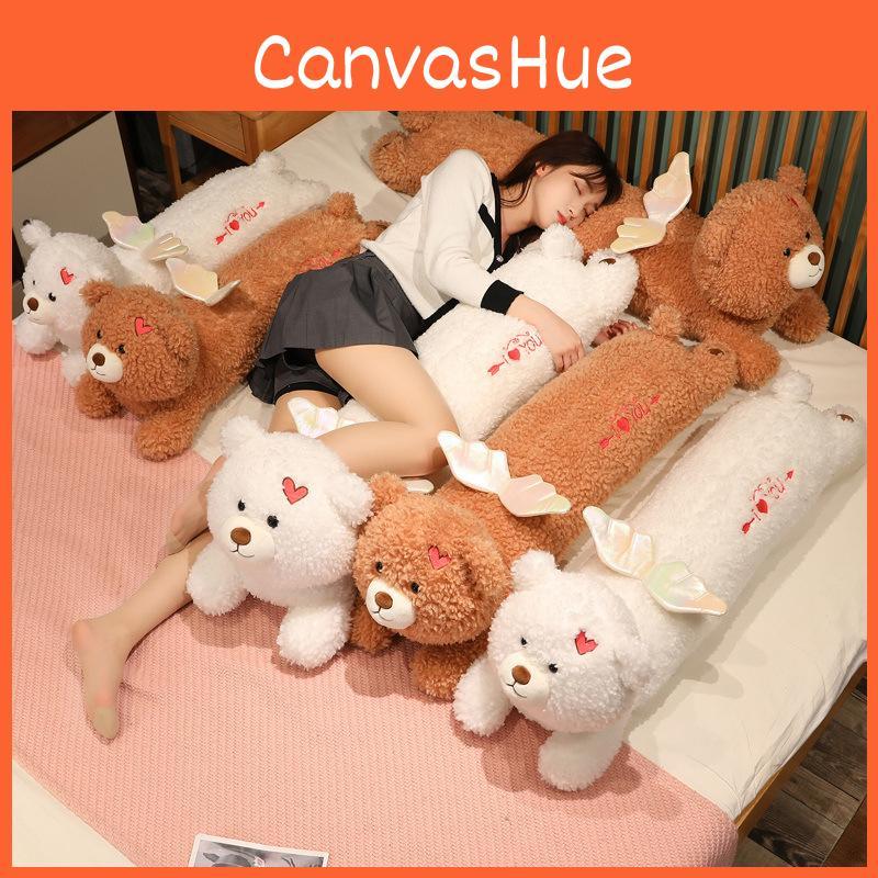 Angel Cuddly Bear Plush Toy Long Cuddly Kids Soft Cushion Home Decor Gift Girls