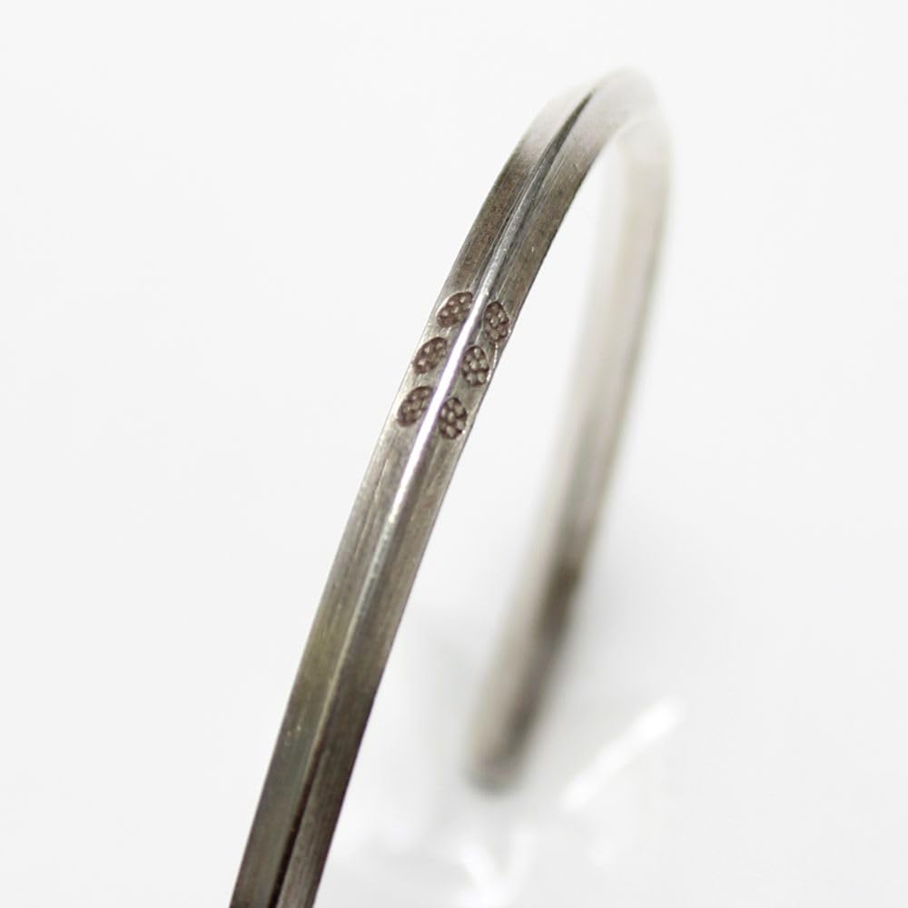 MIZAL Karen Silver Bangle Slim Triangle Karen Carmelo Bracelet, Tribal, Silver,