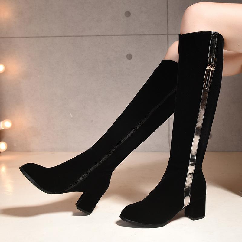 

Новые модные женские высокие сапоги