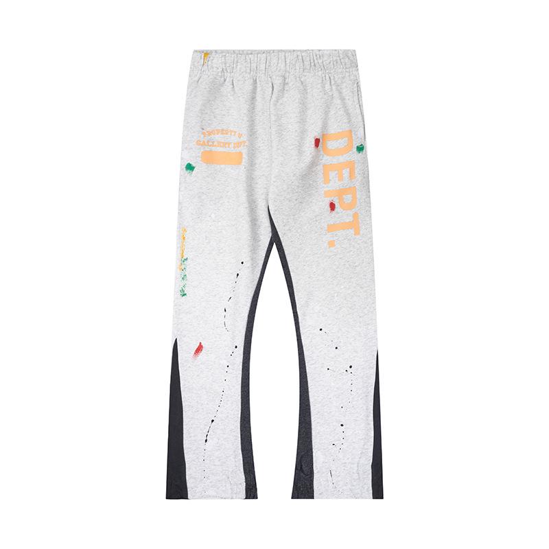 GALLERY DEPT Men's Classic Hand-Painted Splatter Graffiti Cotton Sweatpants