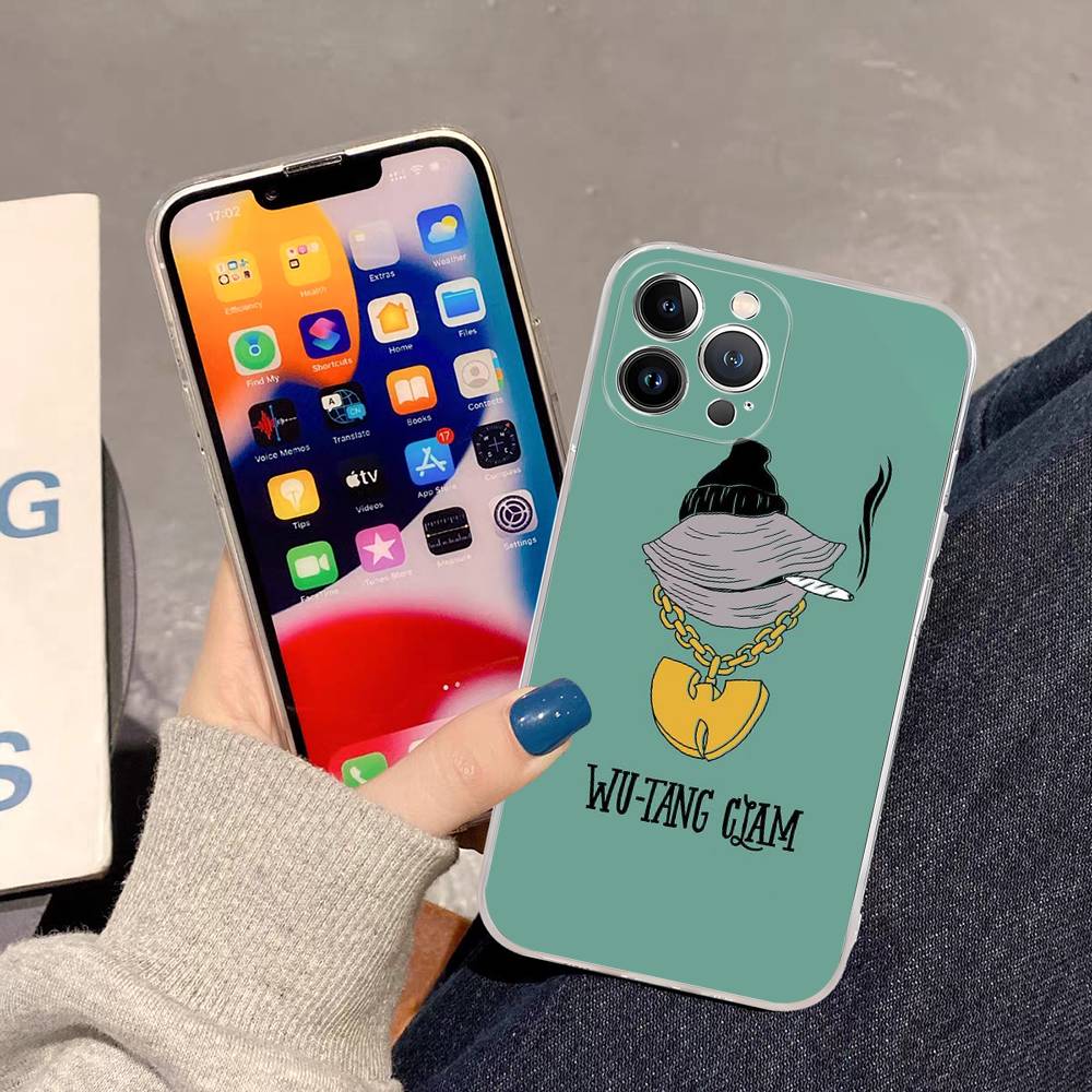 Classic W-wu T-tang Singer C-Clan TPU Silicone Case For IPhone 11 12 13 14 15 16 17 Pro Max Shockproof Clear Back Cover