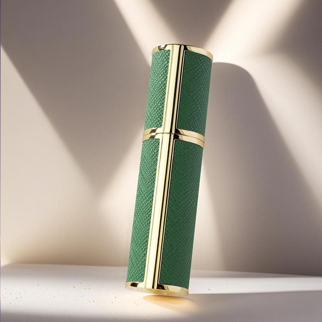 Luxury 5ml Travel Perfume Bottle with Leather Base - Leak-Proof Spray Design