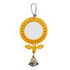 Juguete de Espejo para Pájaros de Doble Cara con Diseño de Girasol y Cascabeles para Loros y Pájaros Pequeños, Juguete de Entretenimiento y Ejercicio para Jaula