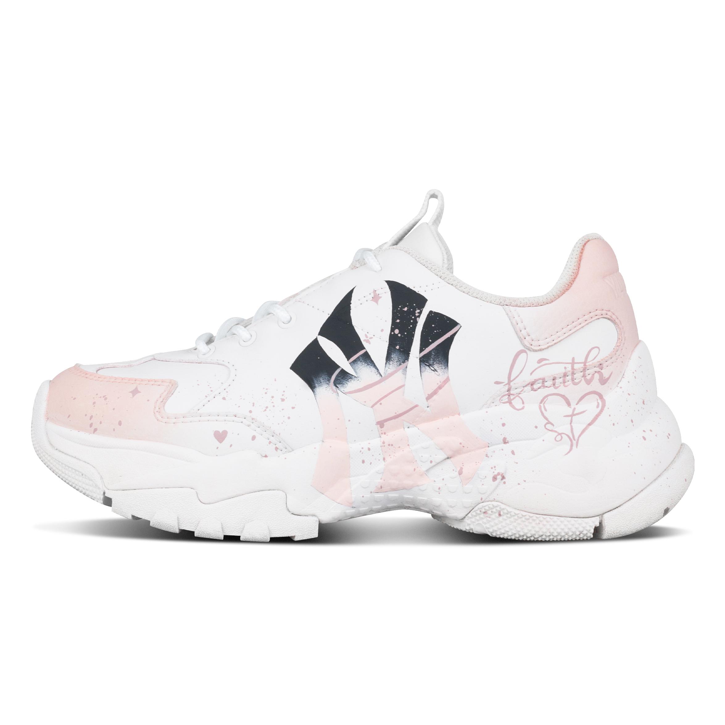 MLB Big Ball Chunky Girlish Secrets Low top Chunky Sneakers Unisex Pink White 3ASHC101N-50IVS(Team115-) 42.5