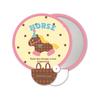 Summer Trendy Foldable Fan with Light, Portable and Cute Cartoon Design, Suitable for Students, Small Round Fan in Hong Kong Style