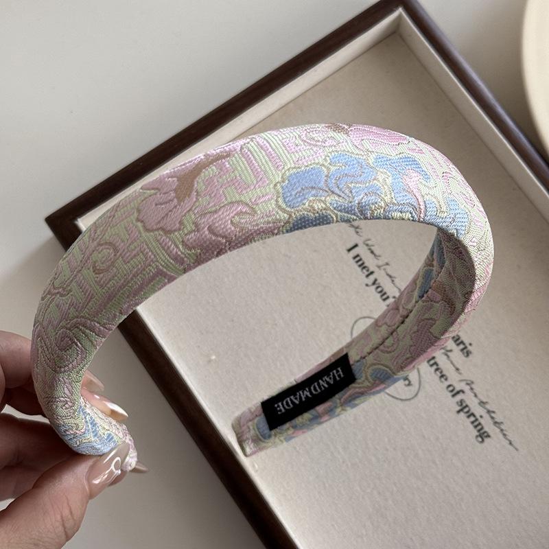 

1 шт. Новая китайская вышитая повязка на голову женская в китайском стиле жаккардовая повязка на голову элегантный обруч для волос топ-лента для волос