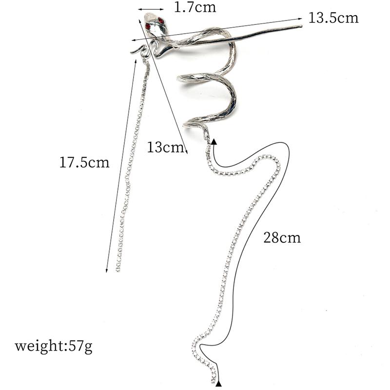 Snake Hairpin Hair Stick Winding Twine Warp Long Tassel Snake Hair Punk Style Hairpin Chinese  Headwear