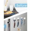 2pcs Shower Razor Holder Stainless Steel Men Shaving Shaver Razor Stand Shelf Shaving Razor Storage Rack Bathroom Hook Organizer