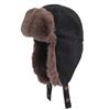 Women Winter Aviator Trapper Hat Plush Bomber Hat Ear Protection Solid Color Flap Hats Warm Fleece