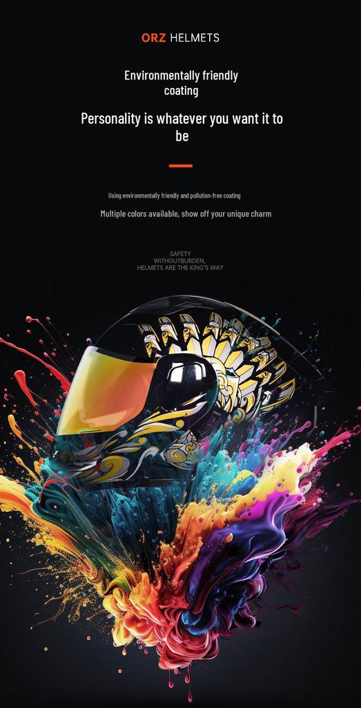 ORZ Bluetooth Flip-up Dual Visor Motorcycle Helmet for Men & Women, HD Full Face, Wingxin Certified for All Seasons.