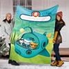 The Octonauts Theme Printed Blanket - Perfect for Couch, Bed, Travel & Outdoor Use | Machine Washable, Cozy & Durable.
