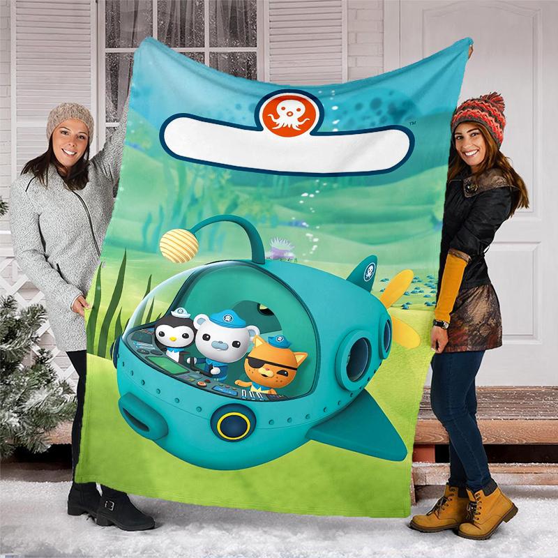 The Octonauts Theme Printed Blanket - Perfect for Couch, Bed, Travel & Outdoor Use | Machine Washable, Cozy & Durable.