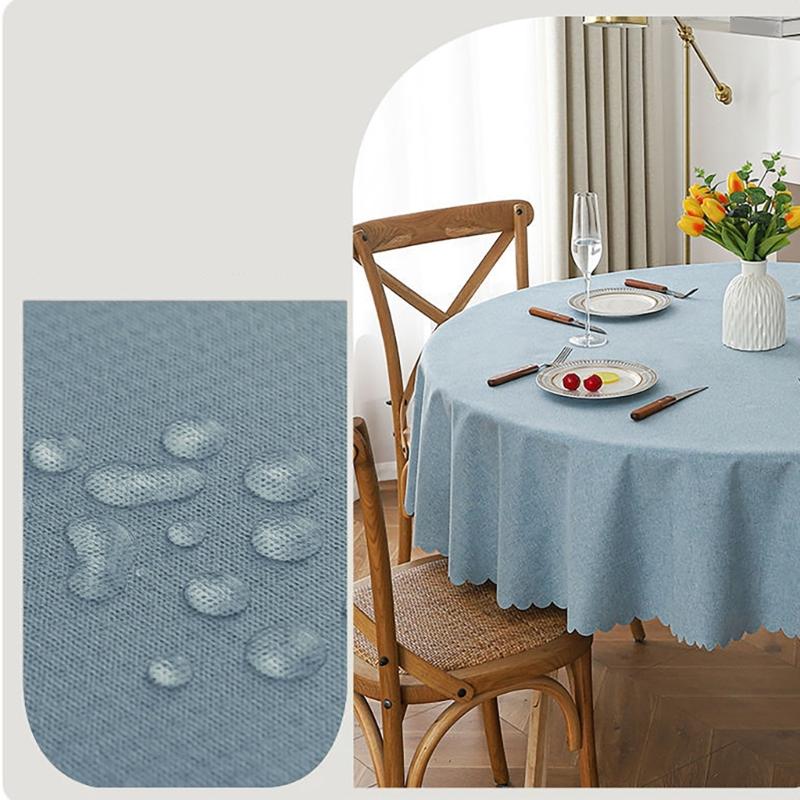 Elegant Linens Style Table Cover Water Repellents Stains Resistant and Washable Table Cloth for Event Home Offices