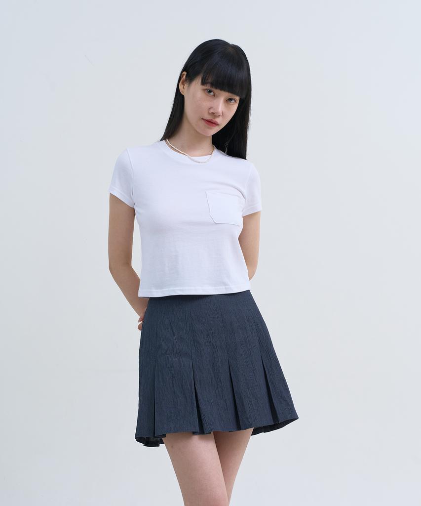 Yuseuteule Chest Pocket Short Sleeve T-Shirt (White)