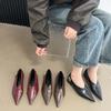 Fashion Pointed Toe Low Heels Shoes Woman 2025 Female Footwear Modis Oxfords British Style Casual Sneaker New Dress Cute Leather Retro