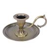 Vintage Candle Holder Retro Bronze Handheld Candlestick Zinc Alloy for Table Decor Home   Decoration
