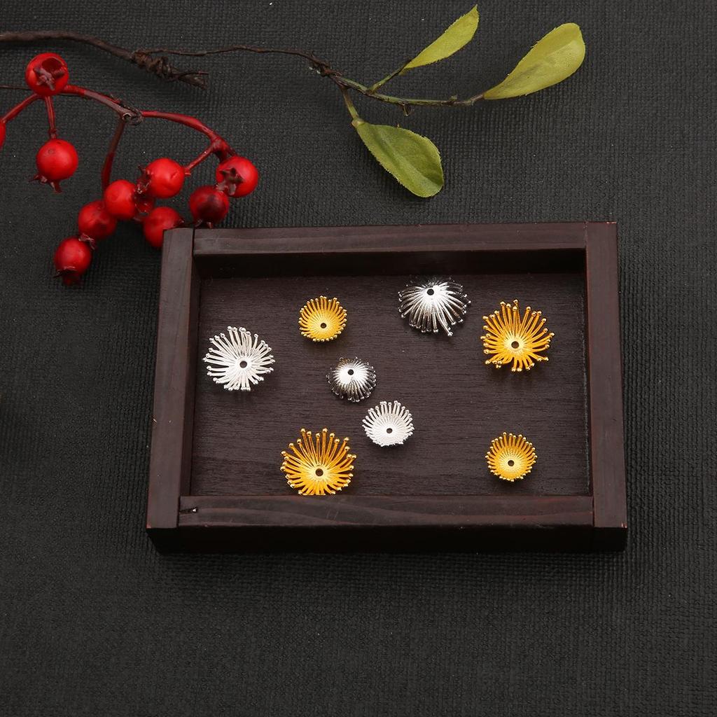 1Pcs Flower Stamen Shape Casting Copper Accessories For Jewelry Making DIY Charm Decoration
