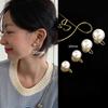 Shi Jia Light Milk White Pearl Earrings: S925 Silver Studs for Women - High-End, Versatile, Niche Design