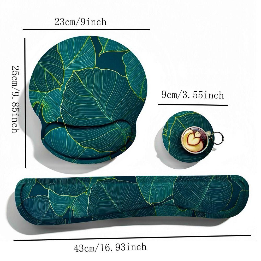 3Pcs/Set Soft Mouse Wrist Support Pad Non-Slip Base Keyboard Hand Cushion Desktop Accessories