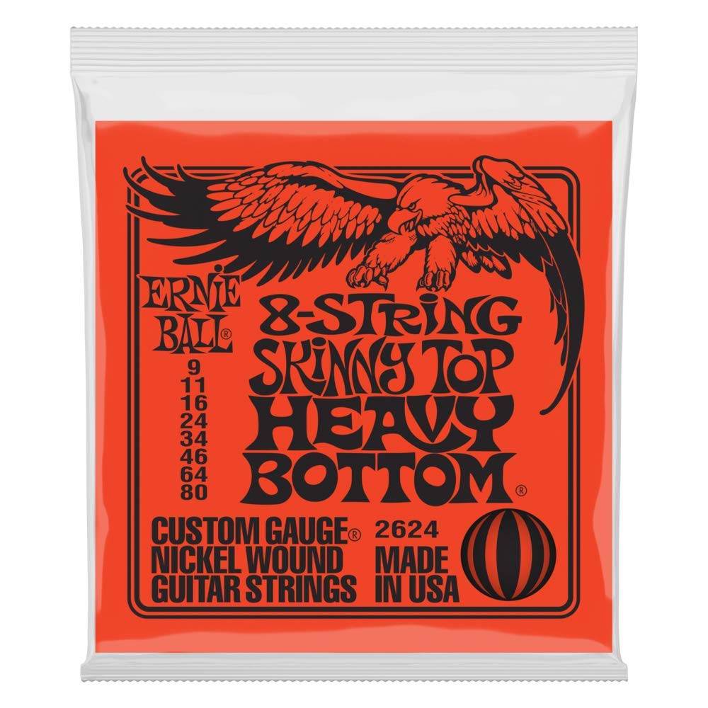 

ERNIE BALL 2624 струны для электрогитары 8 струн SKINNY TOP HEAVY BOTTOM SLINKY Skinny [Подлинный продукт] (09-80) 8-СТРУННАЯ Верх/Тяжелый низ/Слинки