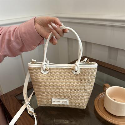Women'S Bags Straw Bucket Bags Fashion Accessories Women'S Bags Niche Shoulder Bags Versatile Messenger Bags