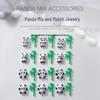 Panda Bamboo 3D Nail Art Rhinestones - Cute Chinese Style Resin Accent, 20 Pieces