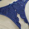 European and American explosive sexy ling sexy romantic lace bow French sex perspective underwear set