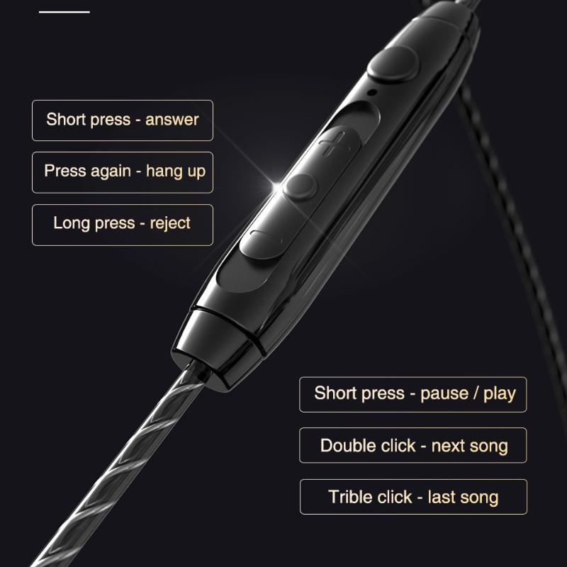 QKZ SK7 Kopfhörer In-Ear-Typ Stereo Control Headset Control Headset Hören Headset Telefon kabelgebundene Kopfhörer