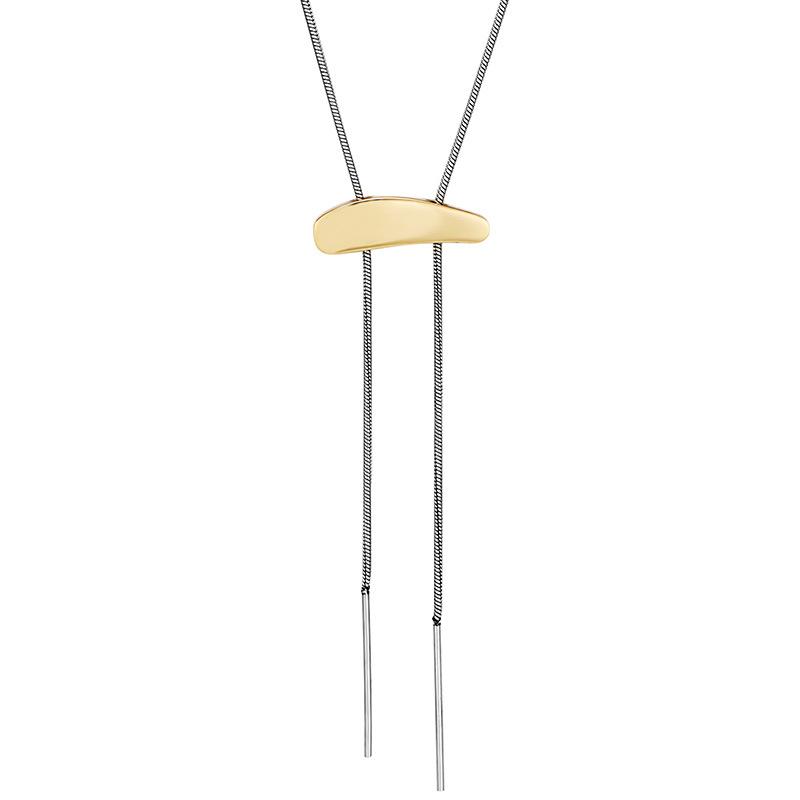 

Япония и Южная Корея контрастные цвета металлической пряжки могут вытянуть ожерелье женская ниша легкая роскошная высококачественная цепочка свитера модные аксессуары