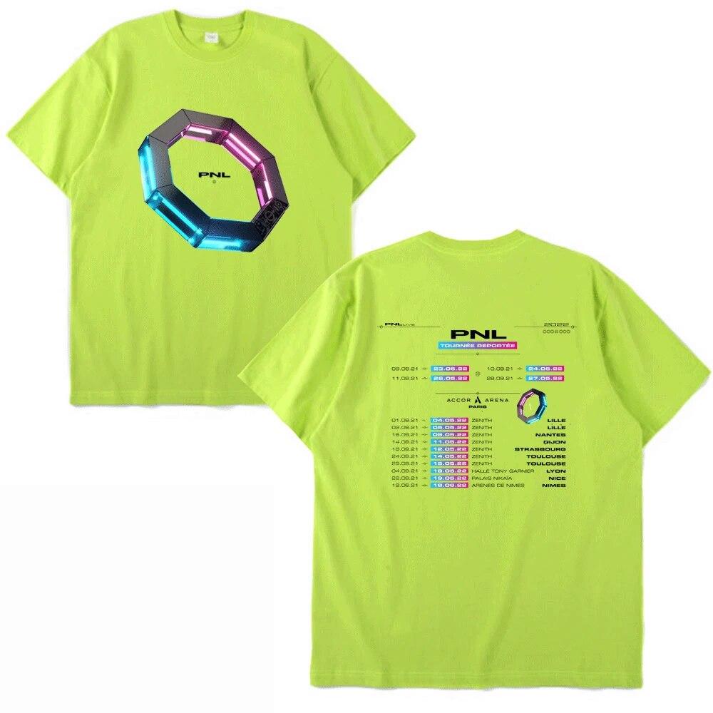 2022 Nová móda Tričko French Rap Band Le Monde Chico Album PNL Potisk Tričko Unisex Ženy Léto Bavlna Trička s krátkými rukávy