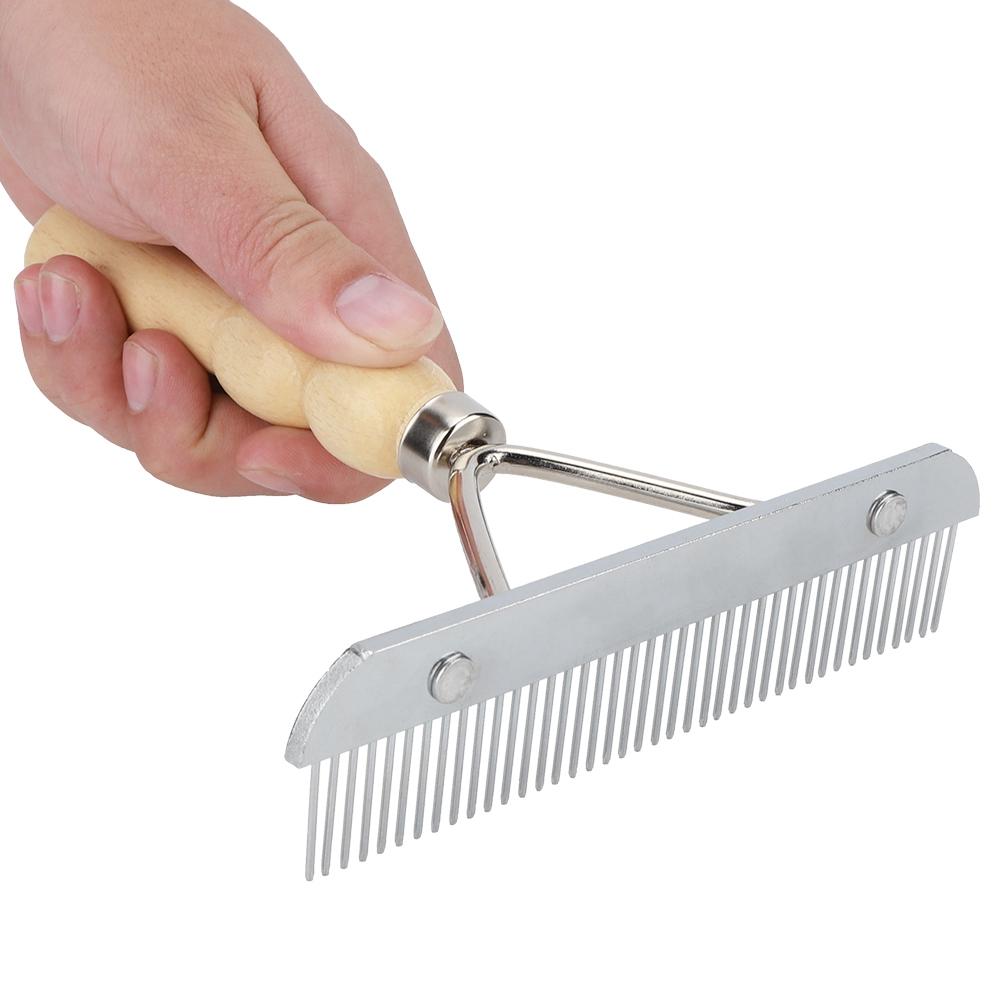 Pet Grooming Massage Comb Hair Removal Shedding Cleaning Wooden Handle Tool for Cats and Dogs