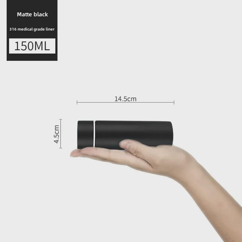 Mini Vaso Termo Delgado de 100 ml para Mujeres - Ultracompacto, Portátil, Diseño Simple