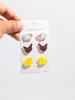New 3pair/set Glitter Butterfly Acrylic Mini Stud Earrings for Women Girls Cute Colorful Moth Earring 2025 Holiday Jewelry Gift