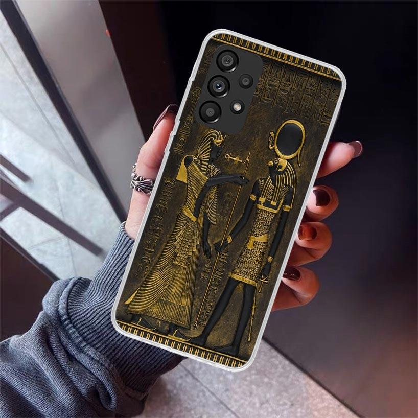 Egypt Nefertiti Anubis Ankh Pharaoh Phone Case For Samsung Galaxy A17 A16 A15 A14 A13 A57 A56 A55 A54 A53 A37 A36 A35 A34 A33 A2