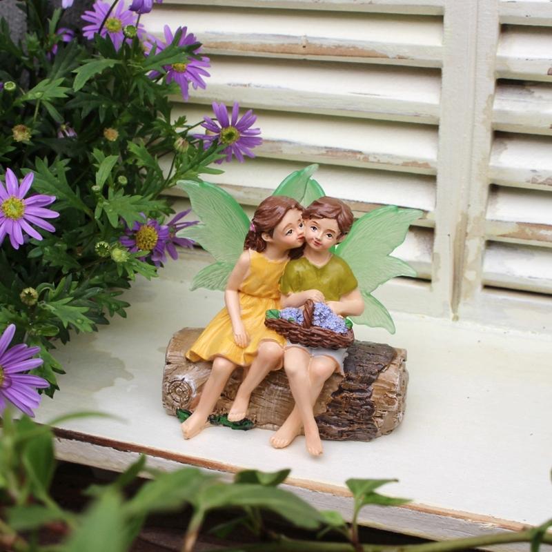 User Friendly Resin Glowing Flower Fairies Statue With Nightlight Perfect For Bedroom Lawn Ornaments Gift