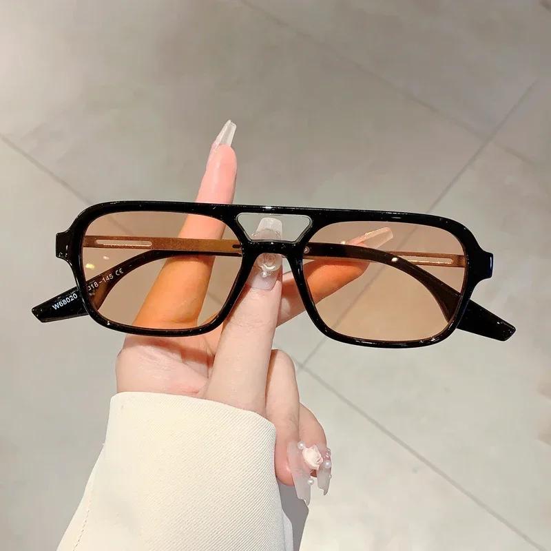 Óculos de Sol Estilosos de Piloto com Lente Dupla Último Estilo Clássico Óculos de Caixa Instagram Internet Personalizados Óculos de Sol para Proteção Ocular
