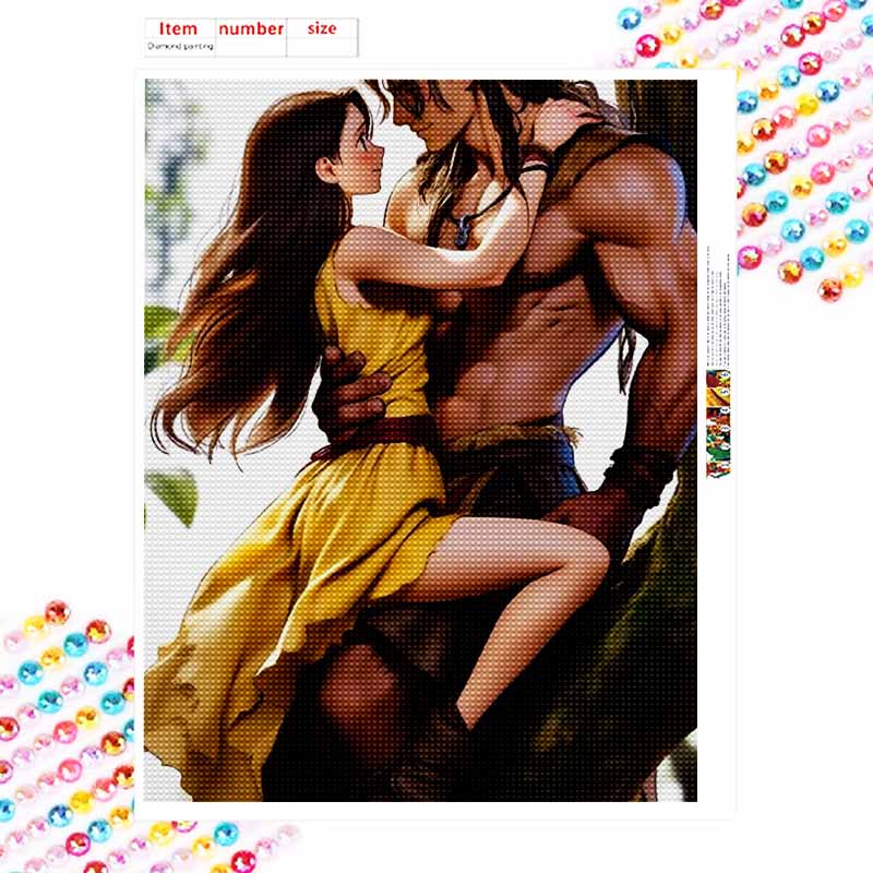 Disney Diamond Painting Full Drill 5D Tarzan & Jane Diamond Art Home Decoration Creative Handicrafts