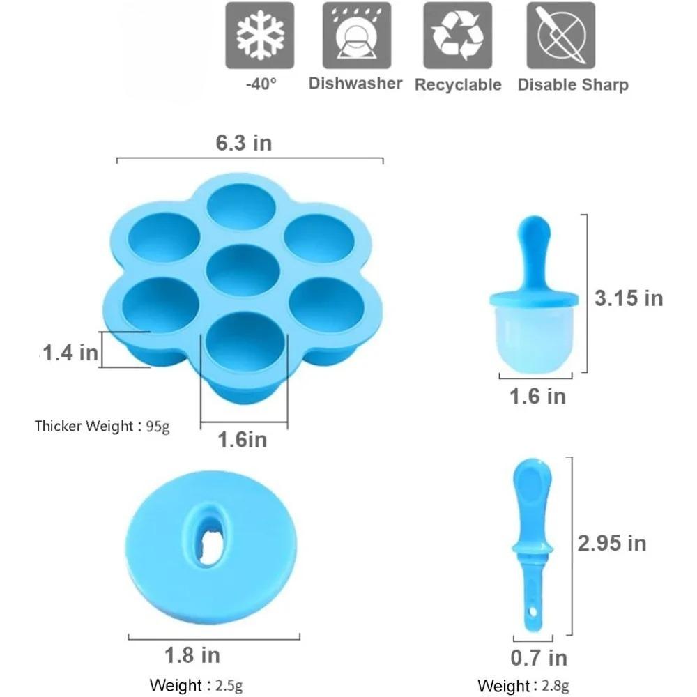 1PC Silicone Popsicle Molds Ice Pop Molds Storage Container for Homemade Food Kids Ice Cream DIY Pop Molds BPA Free