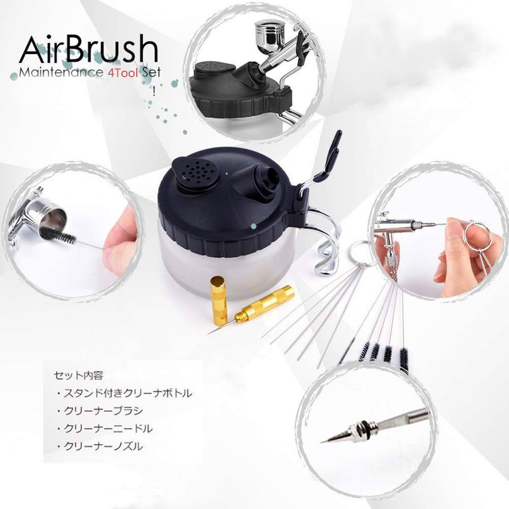 Čistič na airbrush Čisticí láhev na čištění airbrushe s airbrushem Airbrush Nástroj na čištění a opravu airbrushe Sada jehel a štětců na airbrush Kelímek, Láhev,