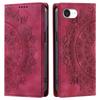 For iPhone 16e/17e Mandala Embossed PU Leather Flip Wallet Case Magnetic Closure Cover