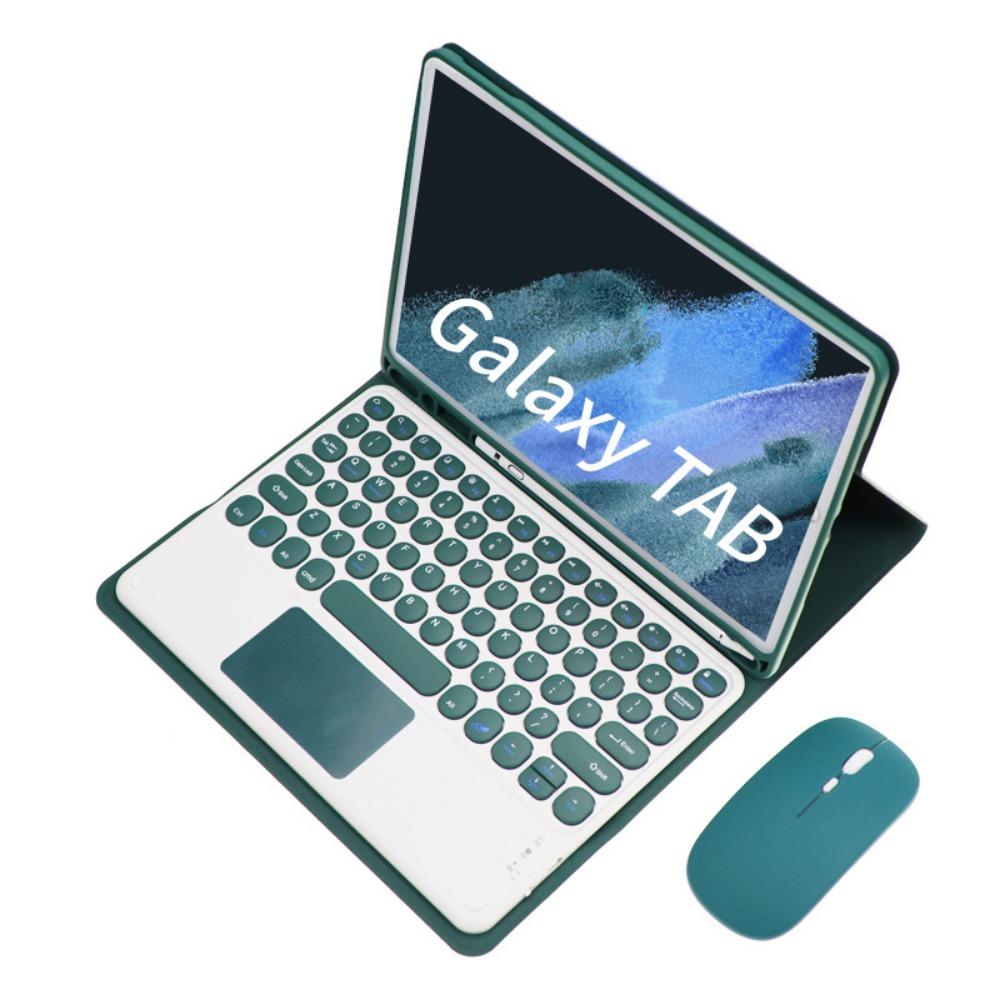 Leather Keyboard Case for Samsung S9 A9+ Tablet with Bluetooth Touch Keyboard Mouse Set