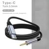3m Braided Type-C to 3.5mm Car Audio Cable for Apple Devices