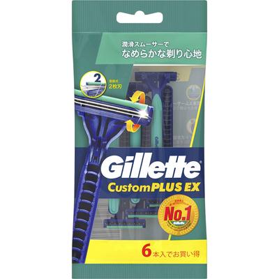 Gillette Custom Plus EX Disposable Shakeable 6-pack Men's Disposable Razors for Men Men's Disposable