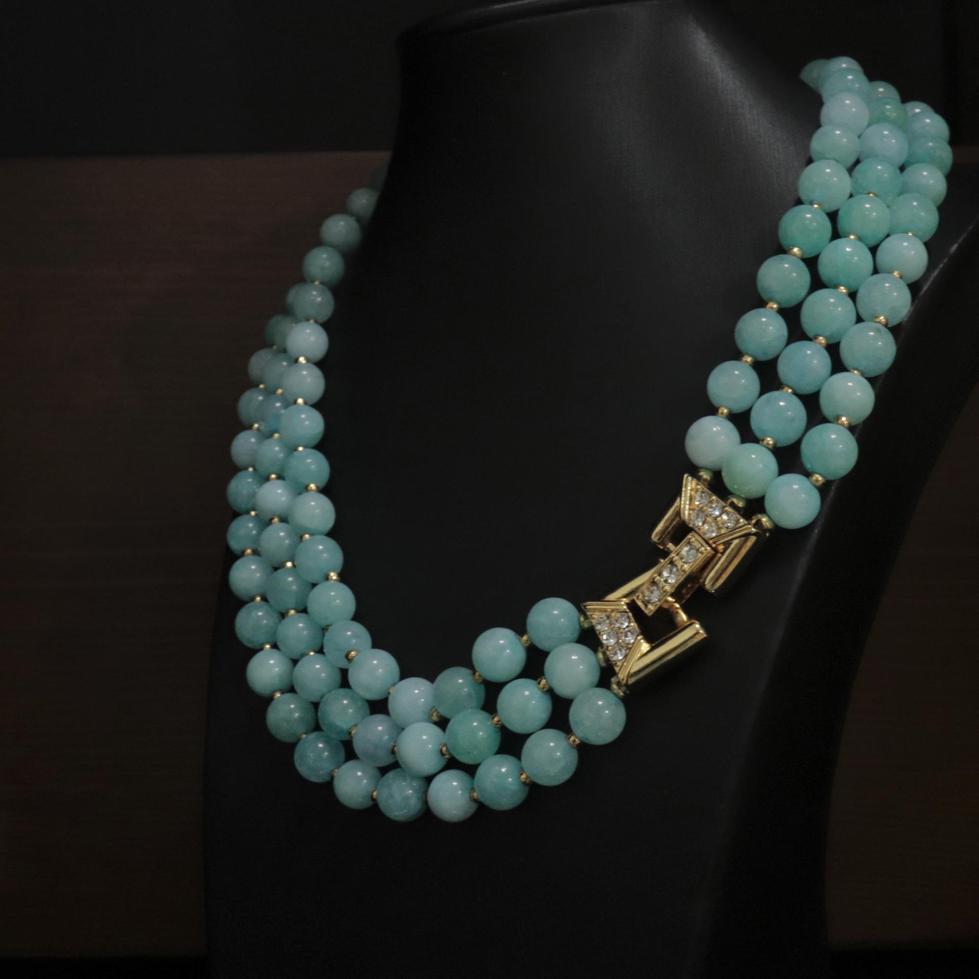 Spring Arrival: Sweet Beaded Three-Layer Necklace - Exquisite Multi-Layer Retro Choker