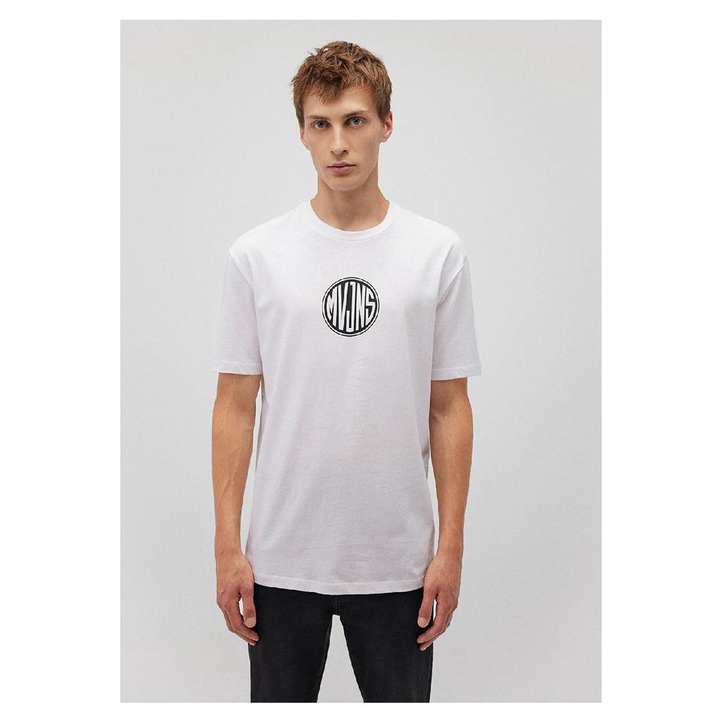 Mvjns Printed White T-shirt Loose Fit 0612155-620