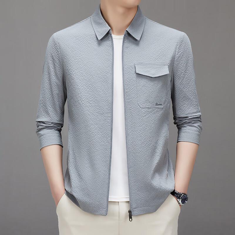 

Firstview Men s Urban Casual Seersucker Zip Jacket FV25D1647 3XL