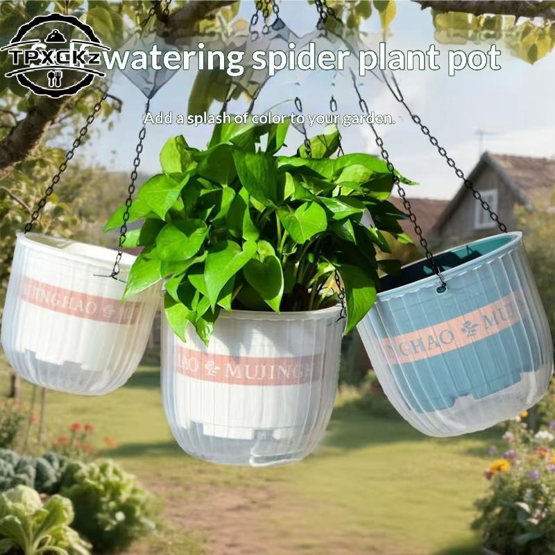 Vaso de Flores Transparente Suspenso Para Pessoas Preguiçosas Auto-irrigante Hidropônico Resina Grande Diâmetro Resistente a Quedas Shampoo