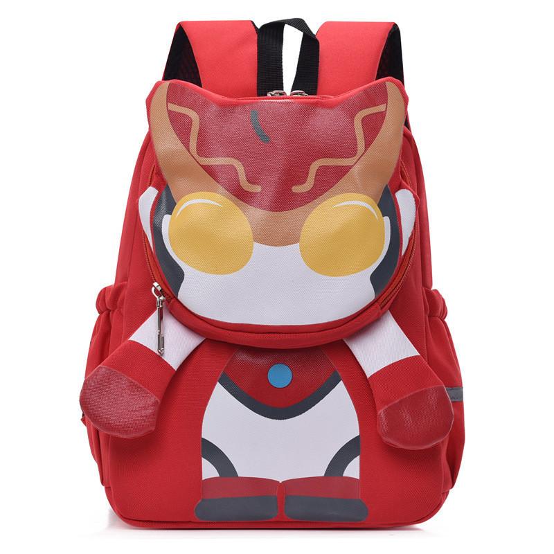 Fun And Stylish Childrens Backpack With Cartoon Design In Red Nylon For School And Outdoor Activities красный