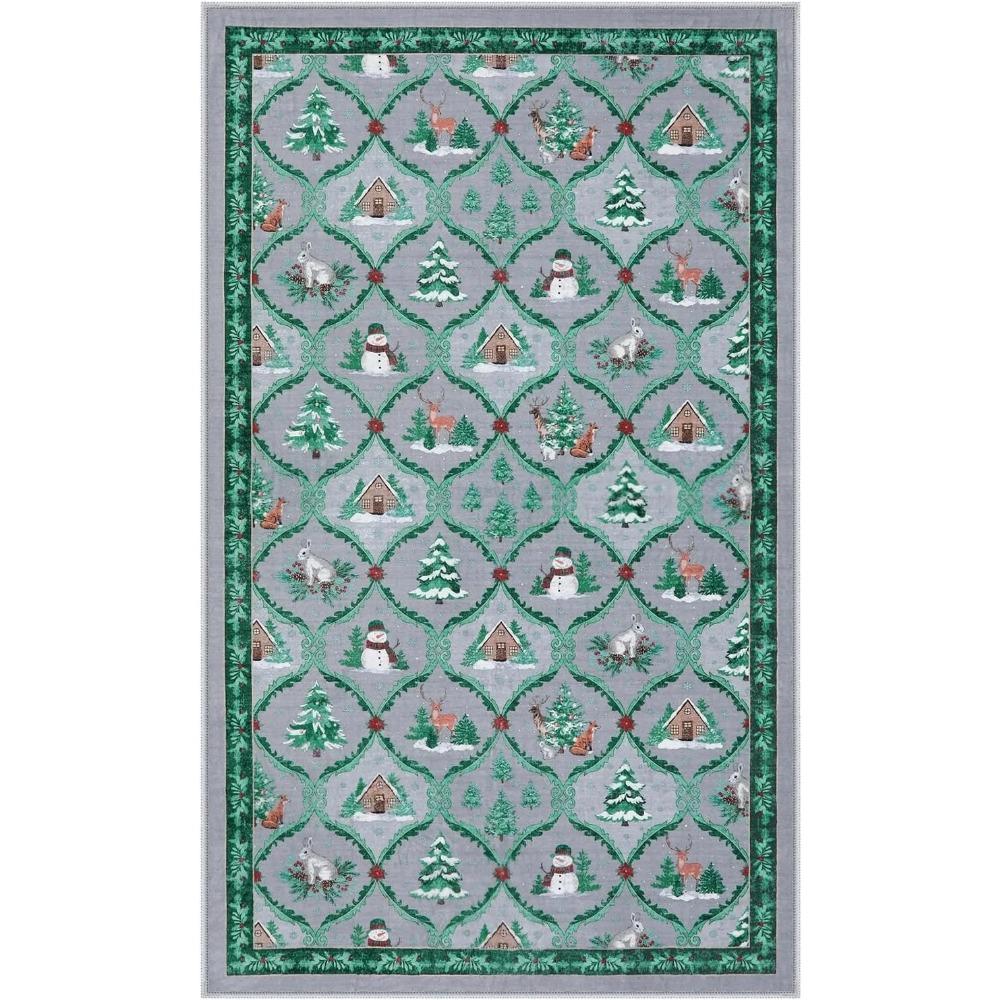 Runner Rug Corridor Carpet Non-slip Machine Washable Foldable Floor Mat Christmas Carpets Long Size Home Decoration Mats