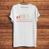 Evolution of Unisex Skiing Basketball Surfing Fishing Funny T ShirtVintage Casual Short TShirtUnisex Tee Breathable Print